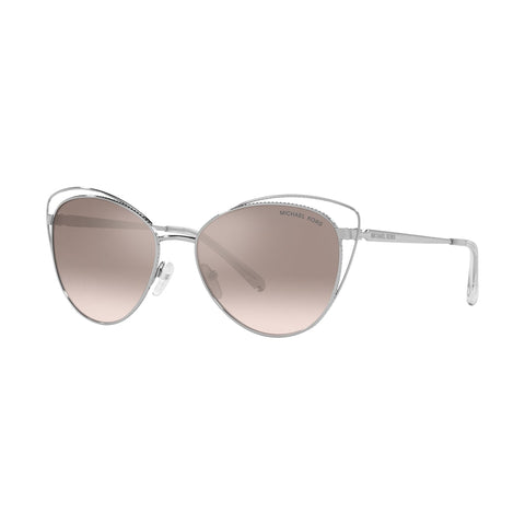 Michael Kors Women's Cat Eye Frame Silver Metal Sunglasses - MK1117