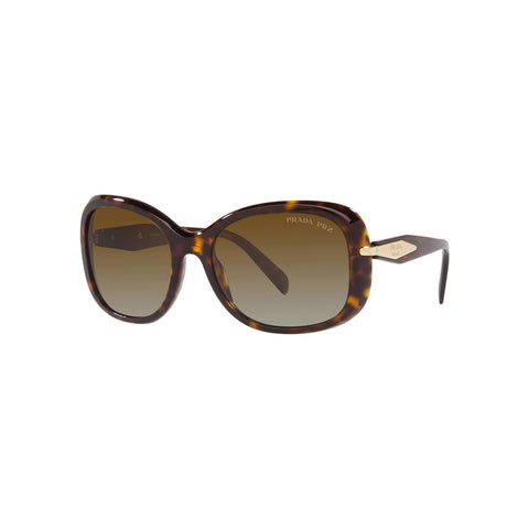 Prada Women's Rectangle Frame Brown Acetate Sunglasses - PR 04ZSF