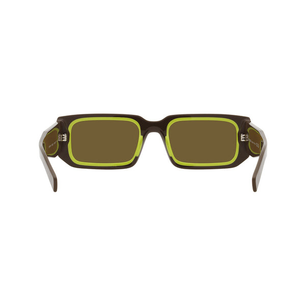 Prada Men's Rectangle Frame Brown Acetate Sunglasses - PR 06YS