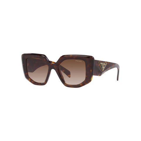 Prada Women's Irregular Frame Brown Acetate Sunglasses - PR 14ZSF