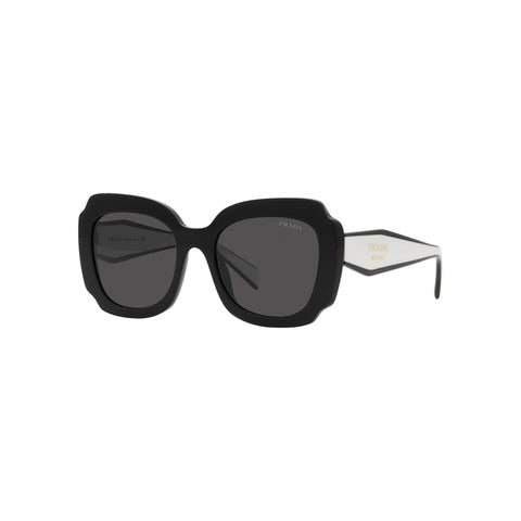 Prada Women's Irregular Frame Black Acetate Sunglasses - PR 16YS