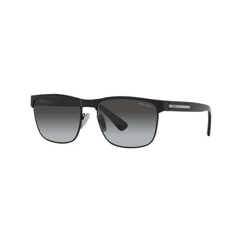Prada Men's Pillow Frame Black Metal Sunglasses - PR 66ZS