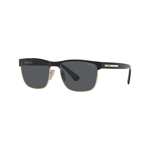Prada Men's Pillow Frame Black Metal Sunglasses - PR 66ZS