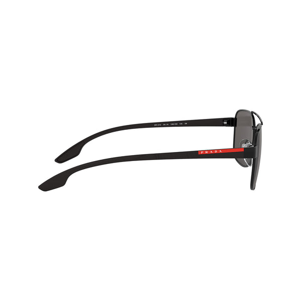 Prada Linea Rossa Men's Pillow Frame Black Metal Sunglasses - PS 51US