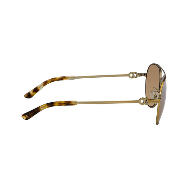 Tory Burch Women's Pilot Frame Gold Metal Sunglasses - TY6083