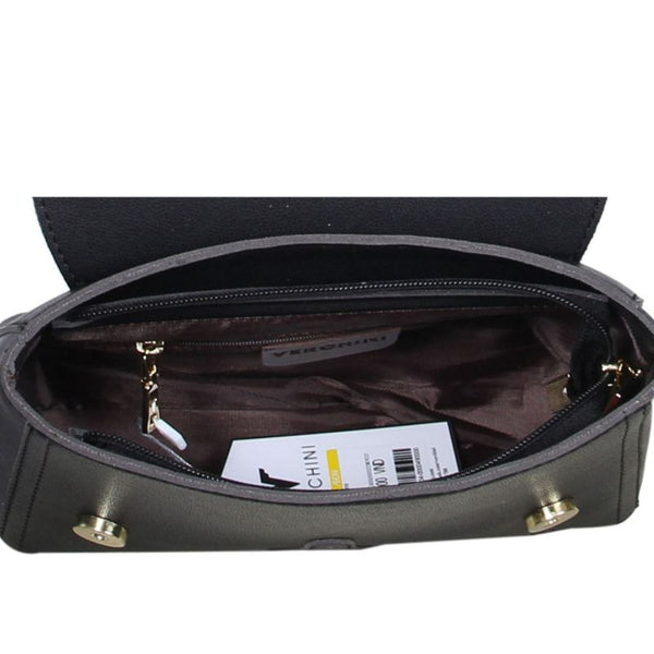 Verchini Metallic Push-Lock Top  Handbag Multi Purpose Women Bag