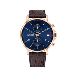 Tommy Hilfiger Brown Leather Men's Multi-function Watch - 1710418