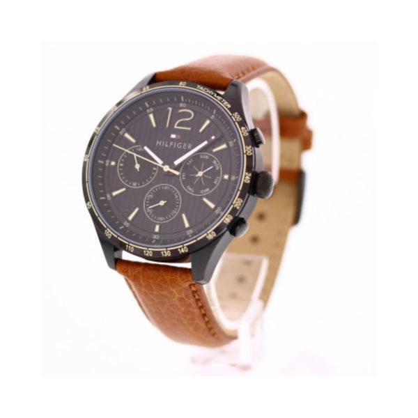 Tommy Hilfiger Men's 1791470 Gavin Leather Watch (Brown)