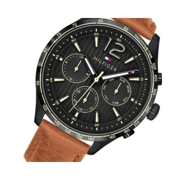 Tommy Hilfiger Men's 1791470 Gavin Leather Watch (Brown)
