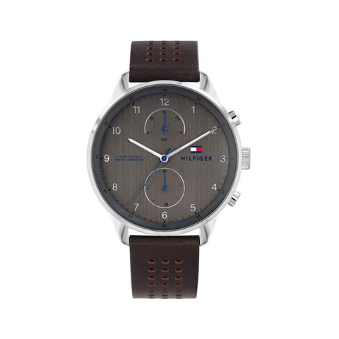 Tommy Hilfiger Multi-function Brown Leather Men's Watch - 1791579