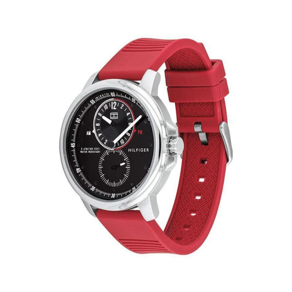 Tommy Hilfiger Red Silicone Men's Watch 1791628