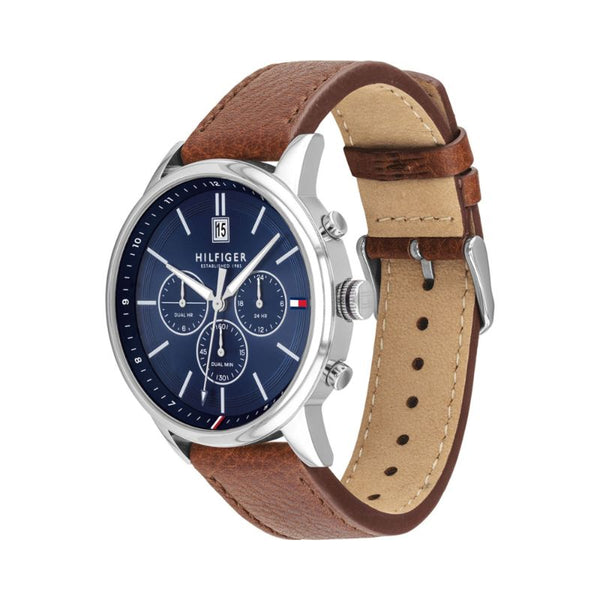 Tommy Hilfiger Multi-function Light Brown Leather Men's Watch - 1791629