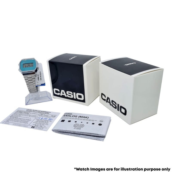 Casio Women's Analog Watch LTP-B110D-2AV Silver Stainless Steel Band Ladies Watch