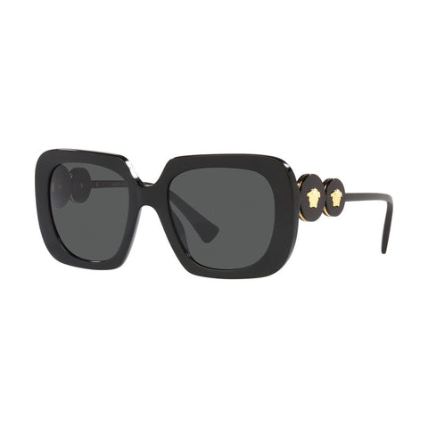 Versace Women's Square Frame Black Acetate Sunglasses - VE4434F