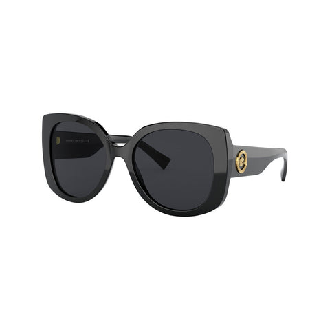 Versace Women's Rectangle Frame Black Acetate Sunglasses - VE4387F
