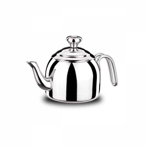 Korkmaz Droppa Teapot - 1.3L Premium Stainless Steel, Made in Turkey