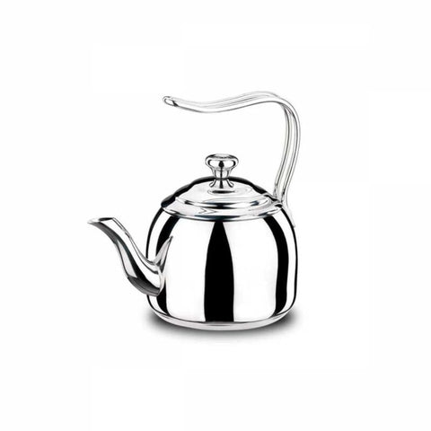 Korkmaz Droppa Teapot - 2.0L Premium Stainless Steel, Made in Turkey
