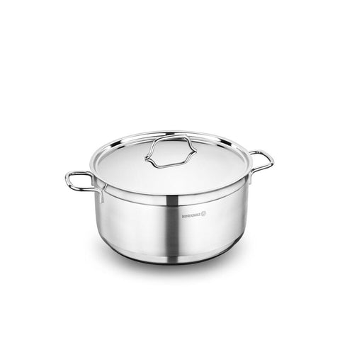 Korkmaz Alfa Stainless Steel Stock Pot (Soup Pot) - 16x9cm, Induction Compatible, Made in Turkey
