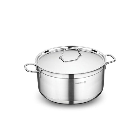 Korkmaz Alfa Stainless Steel Stock Pot (Soup Pot) - 20x11cm, Induction Compatible, Made in Turkey