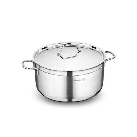 Korkmaz Alfa Stainless Steel Stock Pot (Soup Pot) - 22x12cm, Induction Compatible, Made in Turkey