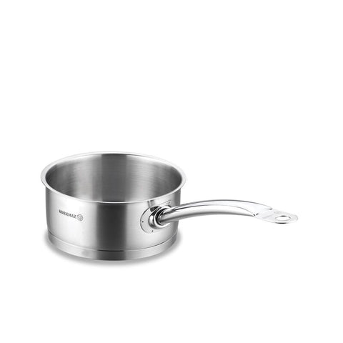 Korkmaz Proline Stainless Steel Saucepan - 20x9cm, Induction Compatible, Made in Turkey