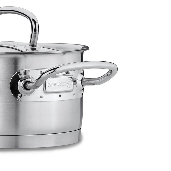 Korkmaz Proline Stainless Steel Stock Pot (Soup Pot) - 24x20cm, Induction Compatible, Made in Turkey