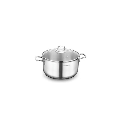 Korkmaz Perla Stainless Steel Stock Pot (Soup Pot) - 14x7cm, Induction Compatible, Made in Turkey