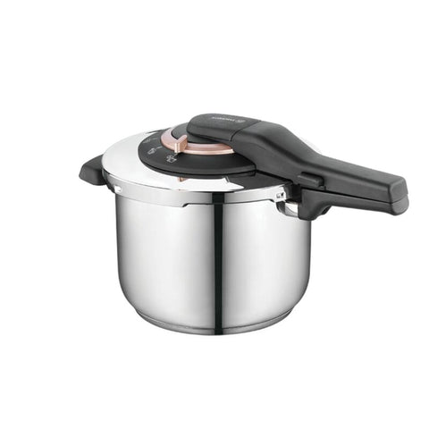 Korkmaz Vita Plus Rosegold 6.0L Stainless Steel Pressure Cooker - Induction Compatible, Made in Turkey