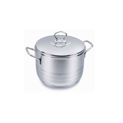 Korkmaz Astra Stainless Steel Stock Pot (Soup Pot) - 20x12cm, Induction Compatible, Made in Turkey