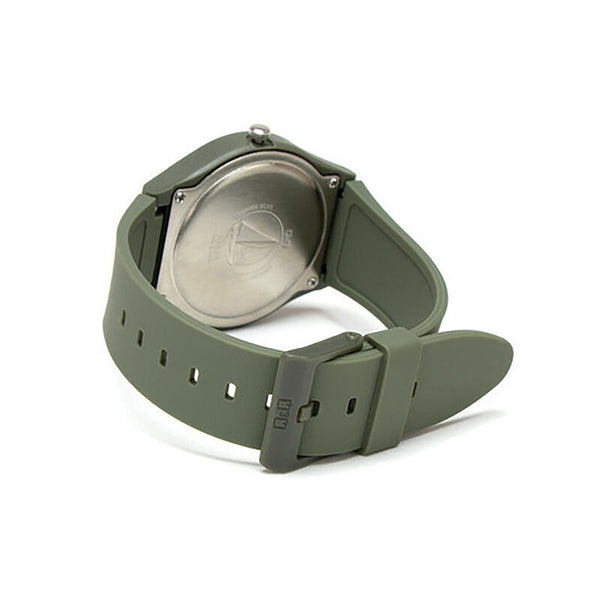 Q&Q Watch By Citizen A212J008Y Men Analog Watch with Green Rubber Strap