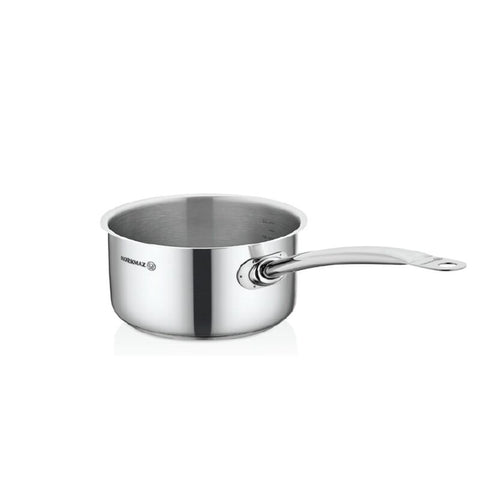 Korkmaz Proline Gastro Stainless Steel Saucepan - 20x9cm, Lid Not Included, Induction Compatible, Made in Turkey
