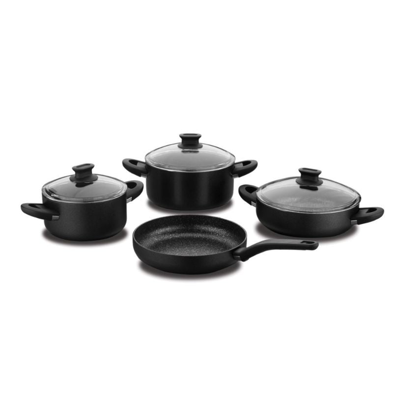 Korkmaz Lina 7 Piece Black Cookware Set A2887
