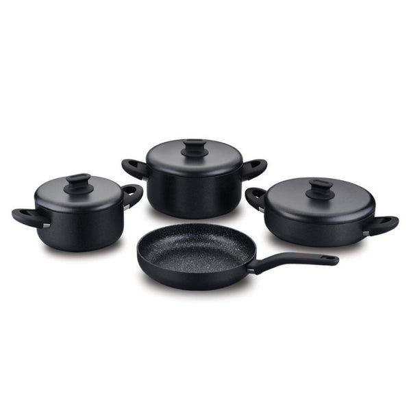 Korkmaz Lina Plus 7 Piece Black Cookware Set A2888