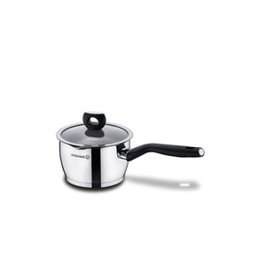 Korkmaz Nora Stainless Steel Saucepan - 16x10 cm, Induction Compatible, Made in Turkey