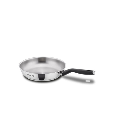 Korkmaz Nora Stainless Steel Frying Pan - 24x5 cm, Induction Compatible, Made in Turkey