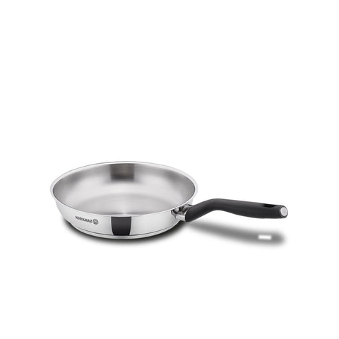 Korkmaz Nora Stainless Steel Frying Pan - 28x5.5 cm, Induction Compatible, Made in Turkey