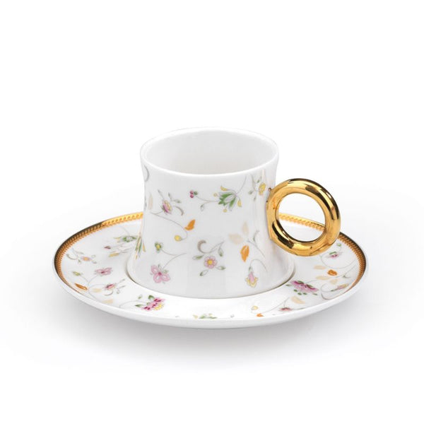 Korkmaz Freedom Set of 6 Spring / Gold Coffee Cups A8649