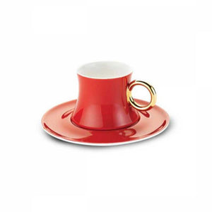 Korkmaz Freedom Set of 6 Red Coffee Cups A8660