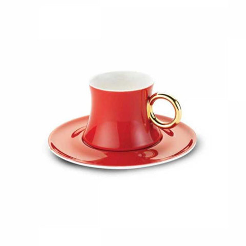 Korkmaz Freedom Set of 6 Red Coffee Cups A8660