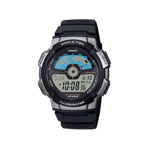 Casio Men's Digital AE-1100W-1AVDF Black Resin Band Sport Watch