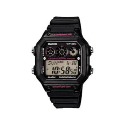 Casio Men's Digital AE-1300WH-1A2V Black Resin Band Sport Watch