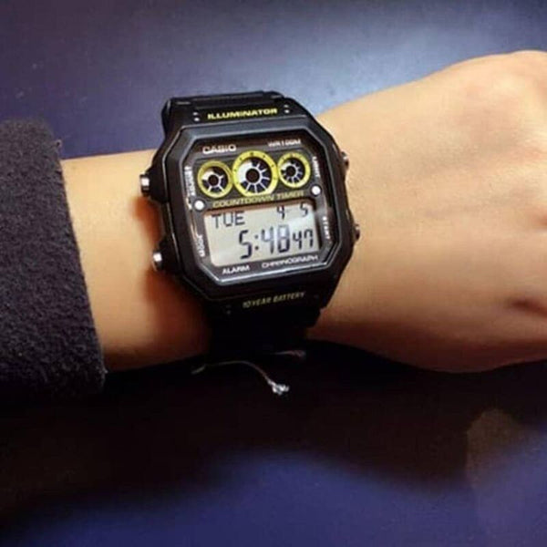 Casio Men's Digital Watch AE-1300WH-1AV Black Resin Band Watch for Men