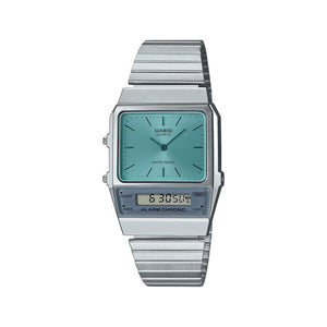 Casio Vintage AQ-800EC-2A Unisex Analog-Digital Blue Dial Stainless Steel Watch
