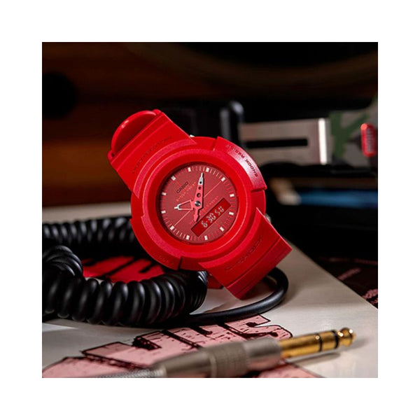 Casio G-Shock Men's Analog-Digital Watch AW-500BB-4E Red Resin Band Sports Watch