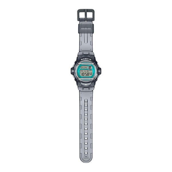 Casio Baby-G BG-169U-8B Women's Digital Watch with Grey Transparent Resin Band