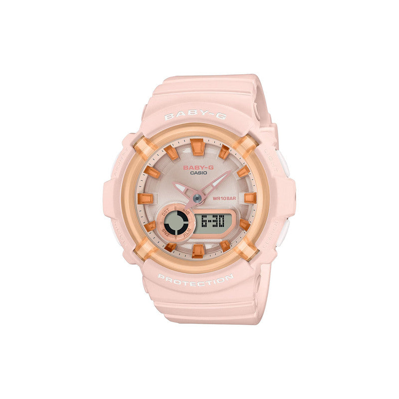 Casio Baby-G Women's Analog Digital Watch BGA-280SW-4A Pink Resin Band Women Sports Watch