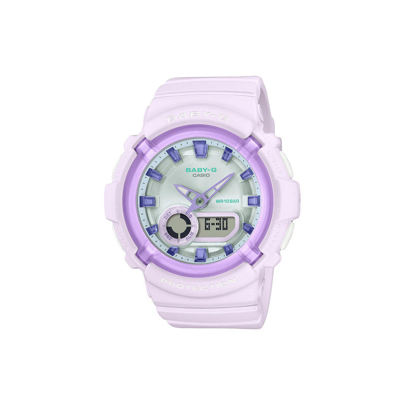 Casio Baby-G Women's Analog Digital Watch BGA-280SW-6A Purple Resin Band Women Sports Watch