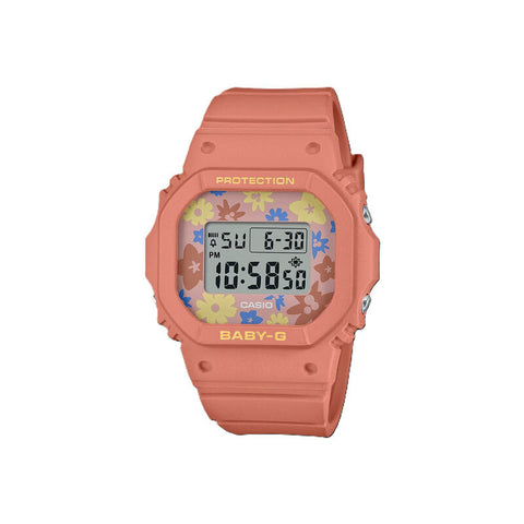 Casio Baby-G Women's Digital Sport Watch BGD-565RP-4DR Orange Resin Strap