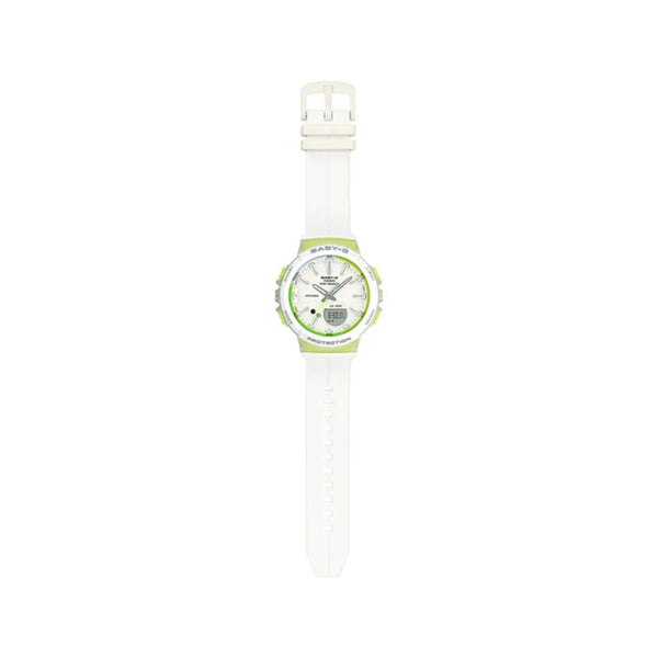 Casio Baby-G Women's Analog-Digital Watch BGS-100-7A2 Step Tracker Series White Resin Band Sports Watch