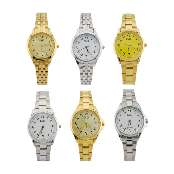 Q&Q Watch By Citizen C01A-009PY Women Analog Watch with Gold Stainless Steel Strap
